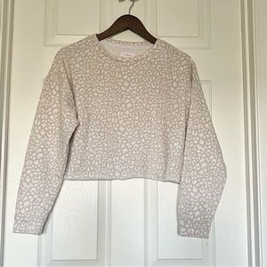 Cheetah print crop sweatshirt